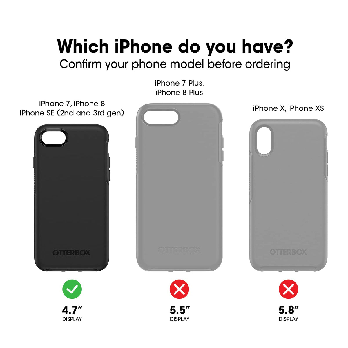 Otterbox Commuter Series para iPhone 8 & iPhone 7 (No Plus) - Embalaje Libre - Negro