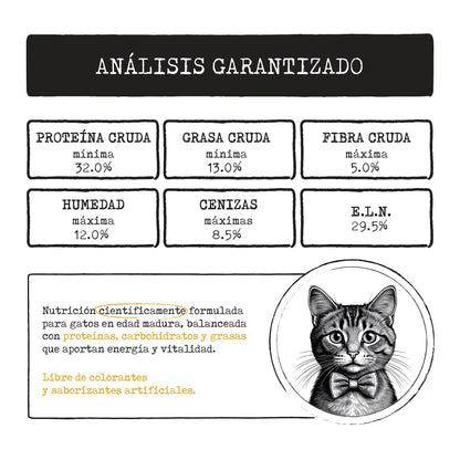 Prime Care Alimento para Gato Senior, 1.5 kg, Ideal para Gatos Mayores (+9 Años)