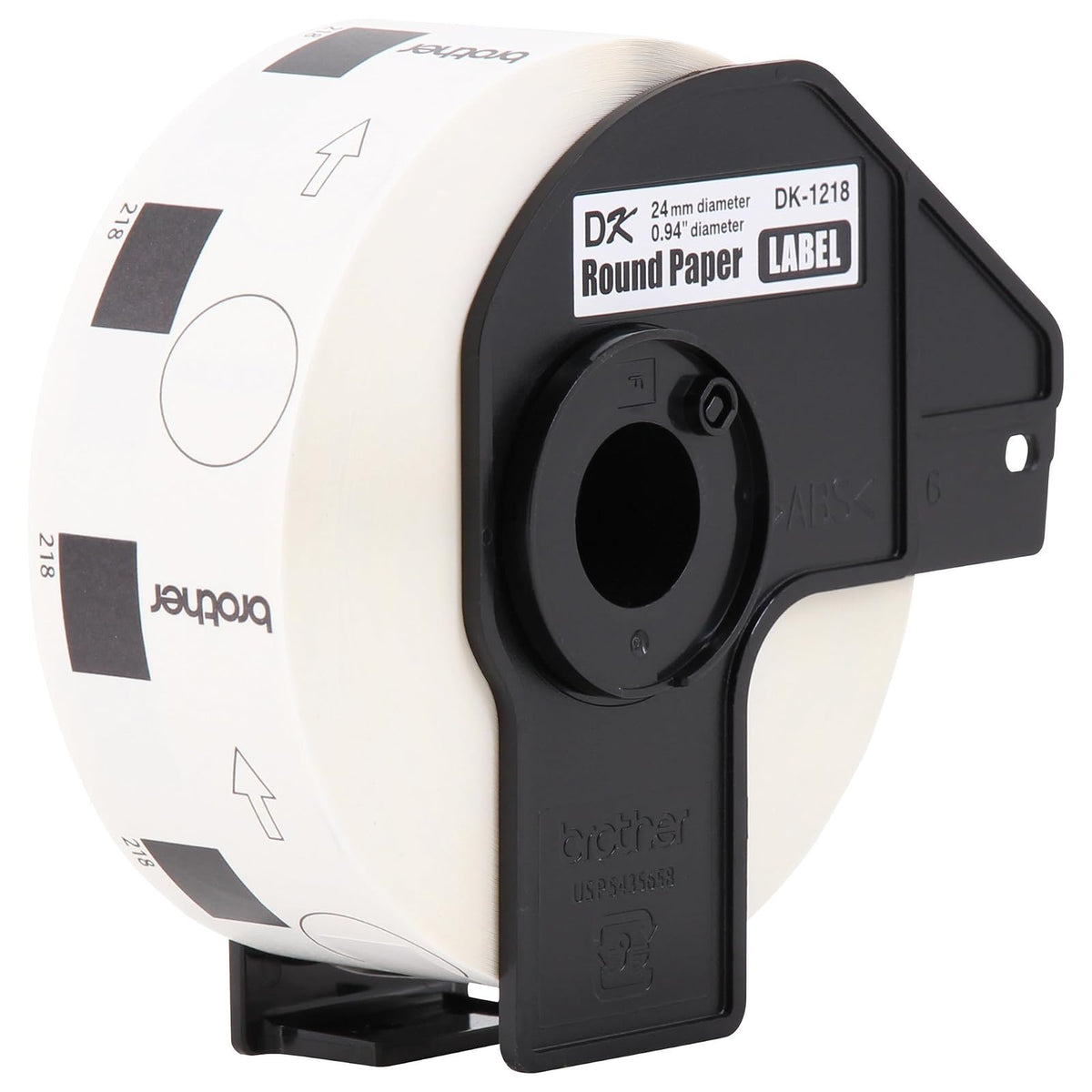 Brother Etiquetas Redondas DK-1218 de 24 mm | Papel Adhesivo para Impresoras de Etiquetas Brother QL-800, QL-810W y QL-1110NWB, Etiquetas Blancas Para Oficina y Negocio