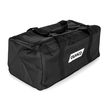 Camco 53246 Bolsa Almacenamiento Multiusos Duradera RV Compartimentos Internos Equipos Estabilización Electricidad Saneamiento Multicolor
