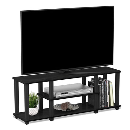 Furinno Turn-N-Tube Centro de Entretenimiento de 3 Niveles - Americano - Negro - One Size