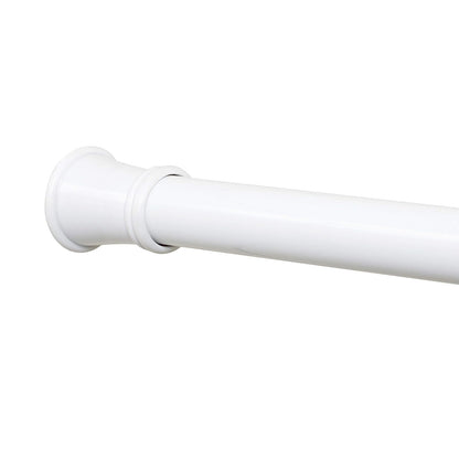 Zenna Home - Barra de cortina de ducha de tensión, sin taladro, barra de cortina de tensión ajustable para baño, resistente al óxido, barras de cortina de ducha expandibles, fácil de instalar, 26 a 76 - Blanco