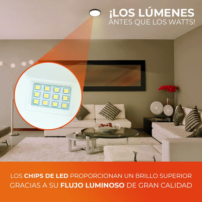 Tecnolite Lámpara Plafón LED de Sobreponer 24 W, Luz de Día, Interiores, No atenuable, LED integrado