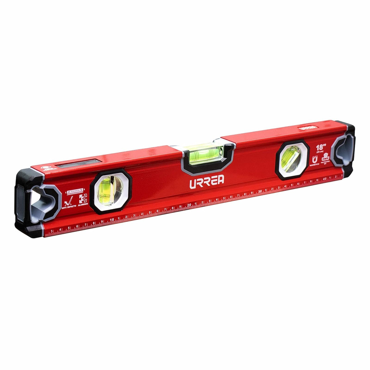 Urrea UND18M Nivel anti-impacto dual view magnético 18" de aluminio