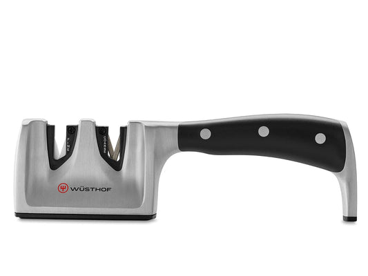 WÜSTHOF Afilador de Cuchillos Manual | Sistema de Afilado Preciso | Cuerpo de Plástico Resistente | Color Negro | Cocina Profesional