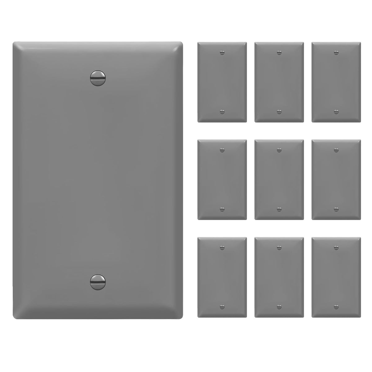 Enerlites Cubierta de Placa de Pared 1 Banda Gris 4.5 x 2.75 Pulgadas