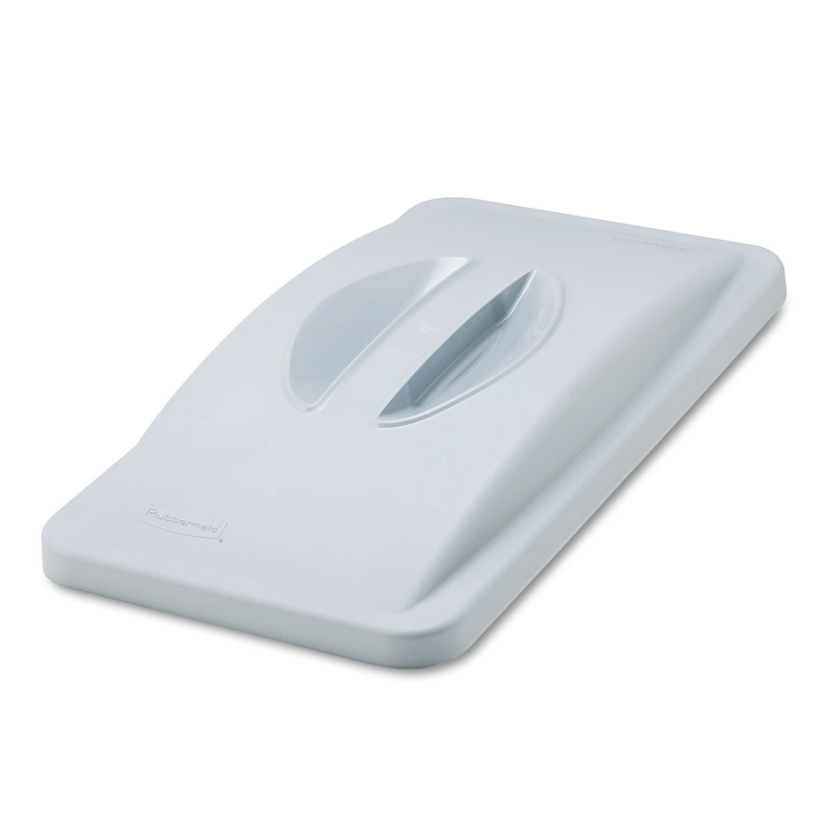 Rubbermaid Commercial Products Slim Jim® – Tapa con Asa para Contenedor, Oculta los Residuos a la Vista y Facilita el Acceso para Reciclaje, Gris FG268888LGRAY