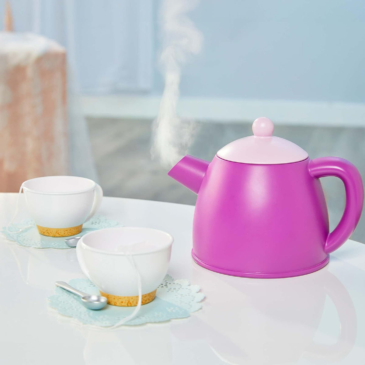 little tikes, Creative Chefs Kit Fiesta de Té, Juguetes de Cocina, Incluye Arena Make-It! Mix, 30 Acessorios, +3 Años