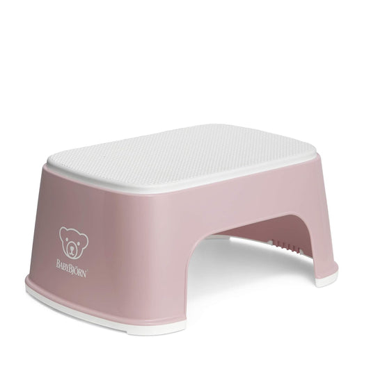BabyBjörn Taburete escalonado, rosa polvo/blanco