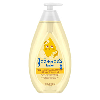 Johnson's Head-To-Toe Gentle Tear- Free Baby Wash & Shampoo for Baby?s Sensitive Skin, 27.1 fl. oz