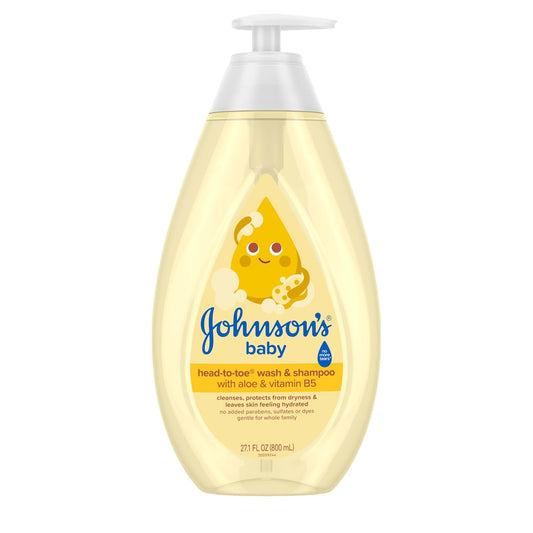 Johnson's Head-To-Toe Gentle Tear- Free Baby Wash & Shampoo for Baby?s Sensitive Skin, 27.1 fl. oz
