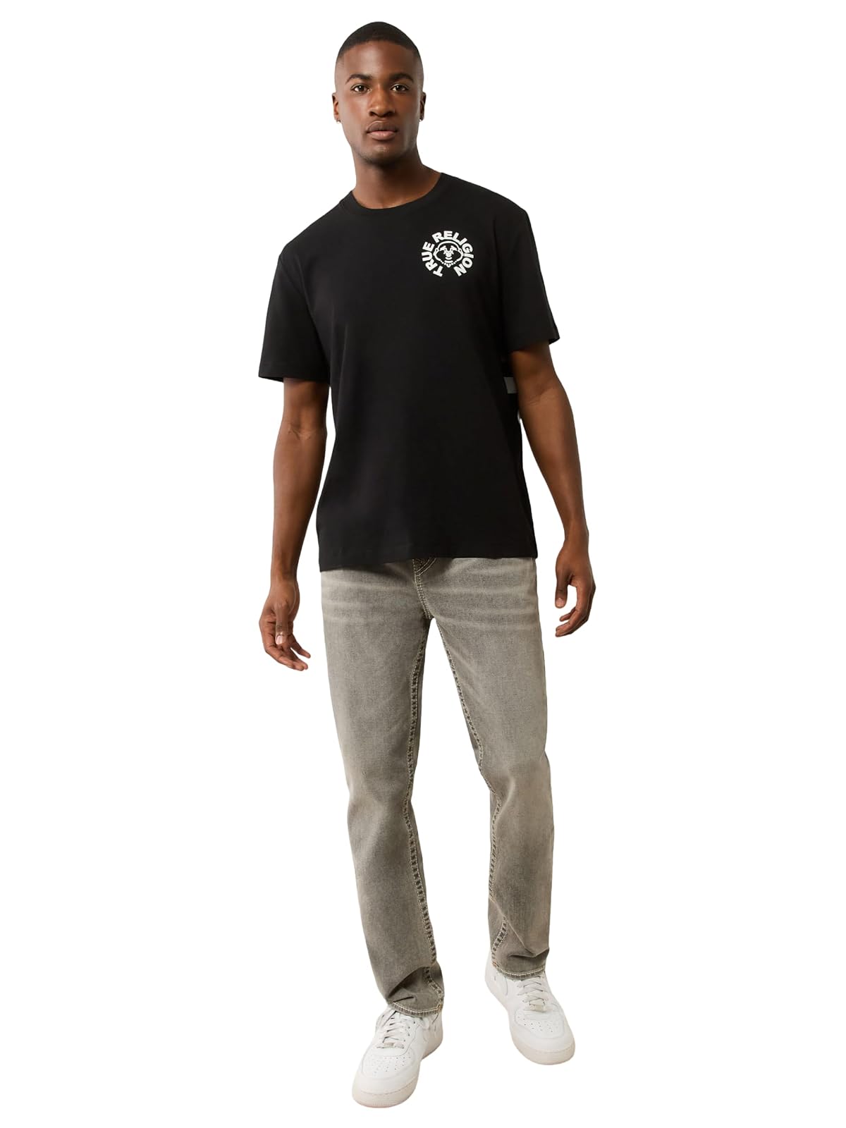 True Religion - Playera de Manga Corta para Hombre, diseño gráfico Casual