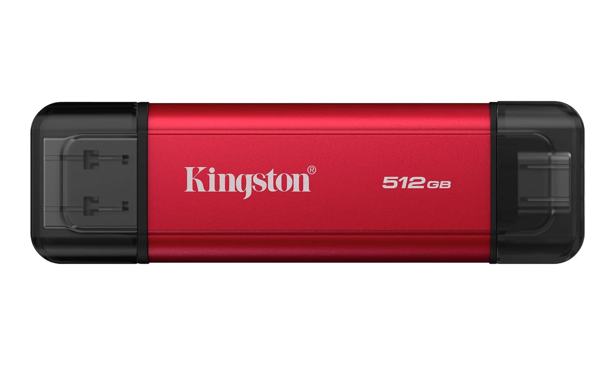 Kingston SSD Dual Portable, SSD Externo, Capacidad: 512GB, USB-A + USB-C, 3.2 Gen 2, Lectura: 1050MB/s, Escritura: 950MB/s, SKU: SPSD/512GB