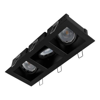 ILLUX Lámpara Downlight Triple MR16 3000K 13.5W Negro TH-4232.NNKT30