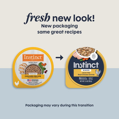 Instinct Original Minced Cups para Gato | Pollo Picado | Comida Húmeda Premium 12 Piezas
