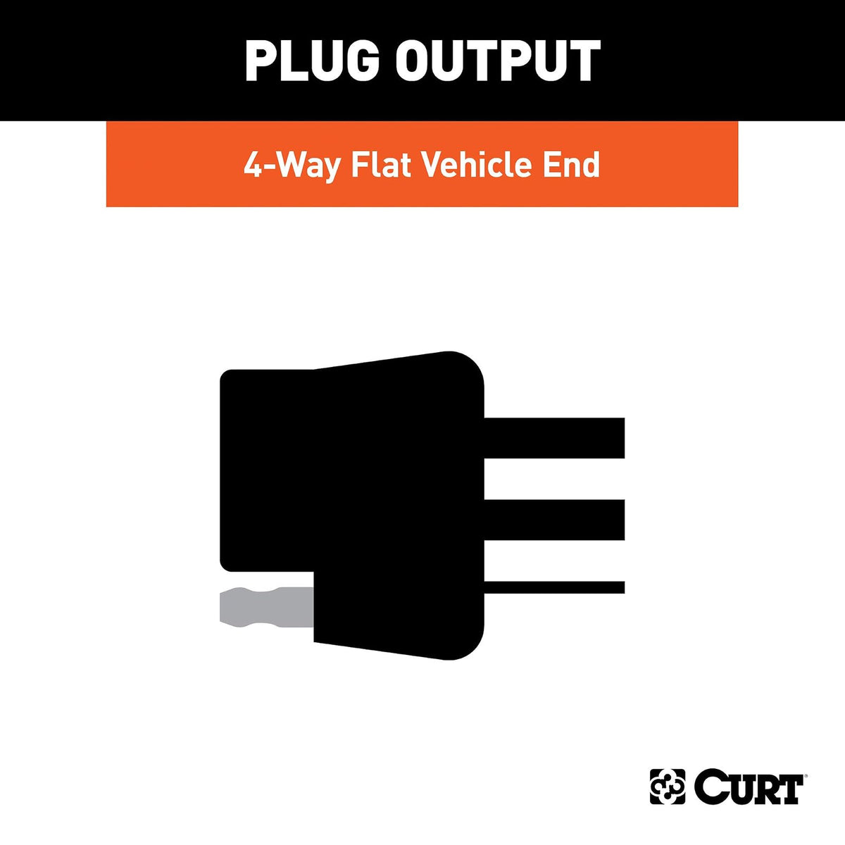 Curt 55580 Arnés de cableado de Remolque Personalizado de 4 Pines para el Lado del vehículo, Compatible con Toyota Sienna