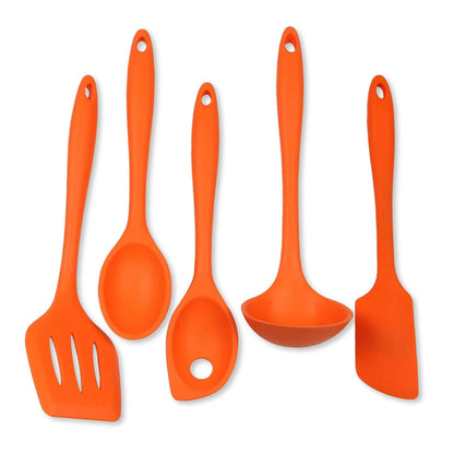 Chef Craft - Juego de silicona (5 piezas), color azul, Juego de 5 piezas, Anaranjado, 1