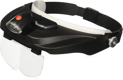 Carson Pro Series Magnivisor Deluxe Lupa con Luz LED Y 4 Lentes Diferentes (1,5X, 2X, 2,5X, 3X)- Negro (CP-60)