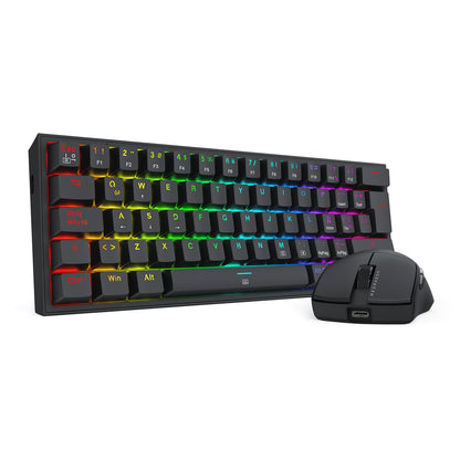 Redragon Combo S143 Teclado Mecánico y Mouse Gamer RGB - Negro