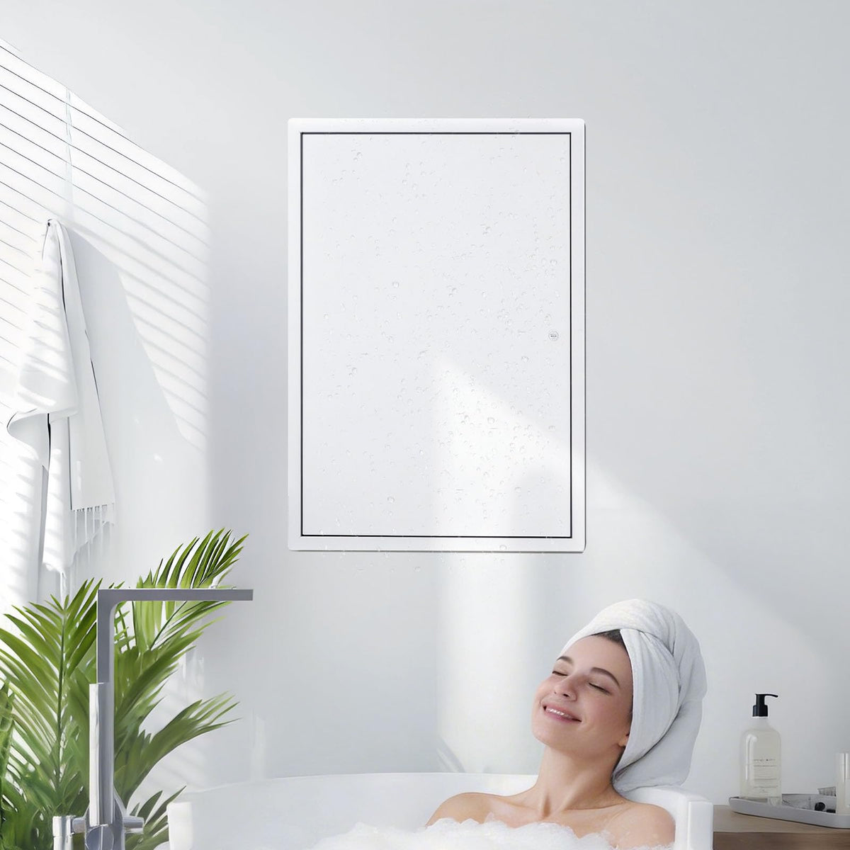 VEVOR Trampilla de Inspección para Paneles de Yeso, Puerta de Acceso de Acero Galvanizado 620x417 mm, con Pestillo de Destornillador, para Instalación de Fontanería y Electricidad en Techos, Blanco