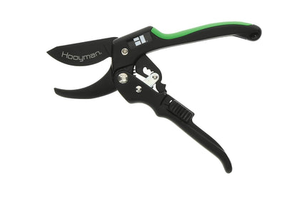 Hooyman - Tijeras de podar con carraca con diseño ligero, antideslizante, ergonómico, hoja de carbono SK5 de alta resistencia y bloqueo de cuchilla para caza, recorte y uso al aire última intervensión