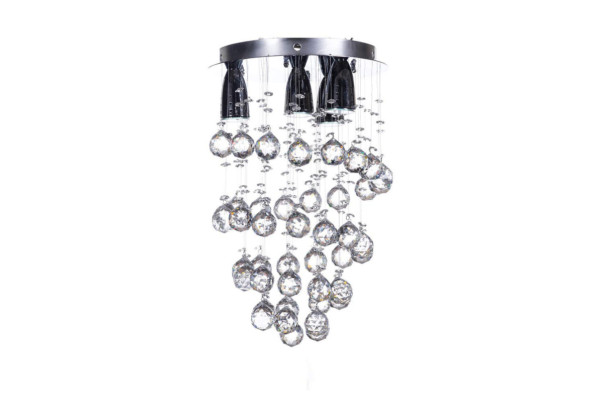 Gamalux Candil Colgante Williams Krystal Cascada de 4 Luces 00976/4, iluminación Perfecta y estética sofisticada con Cristal Cortado HQ para ambientes acogedores