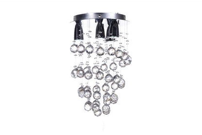 Gamalux Candil Colgante Williams Krystal Cascada de 4 Luces 00976/4, iluminación Perfecta y estética sofisticada con Cristal Cortado HQ para ambientes acogedores