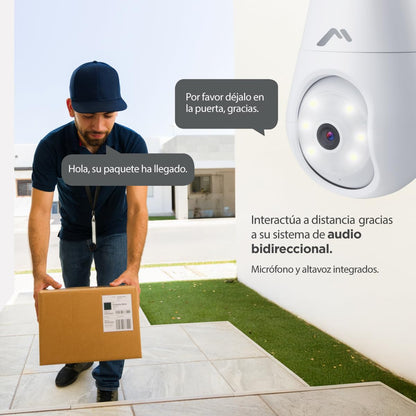 Mitzu Cámara WiFi Robotizada MSC-2012 para Socket | Visualiza con Smartphone, 360 grados