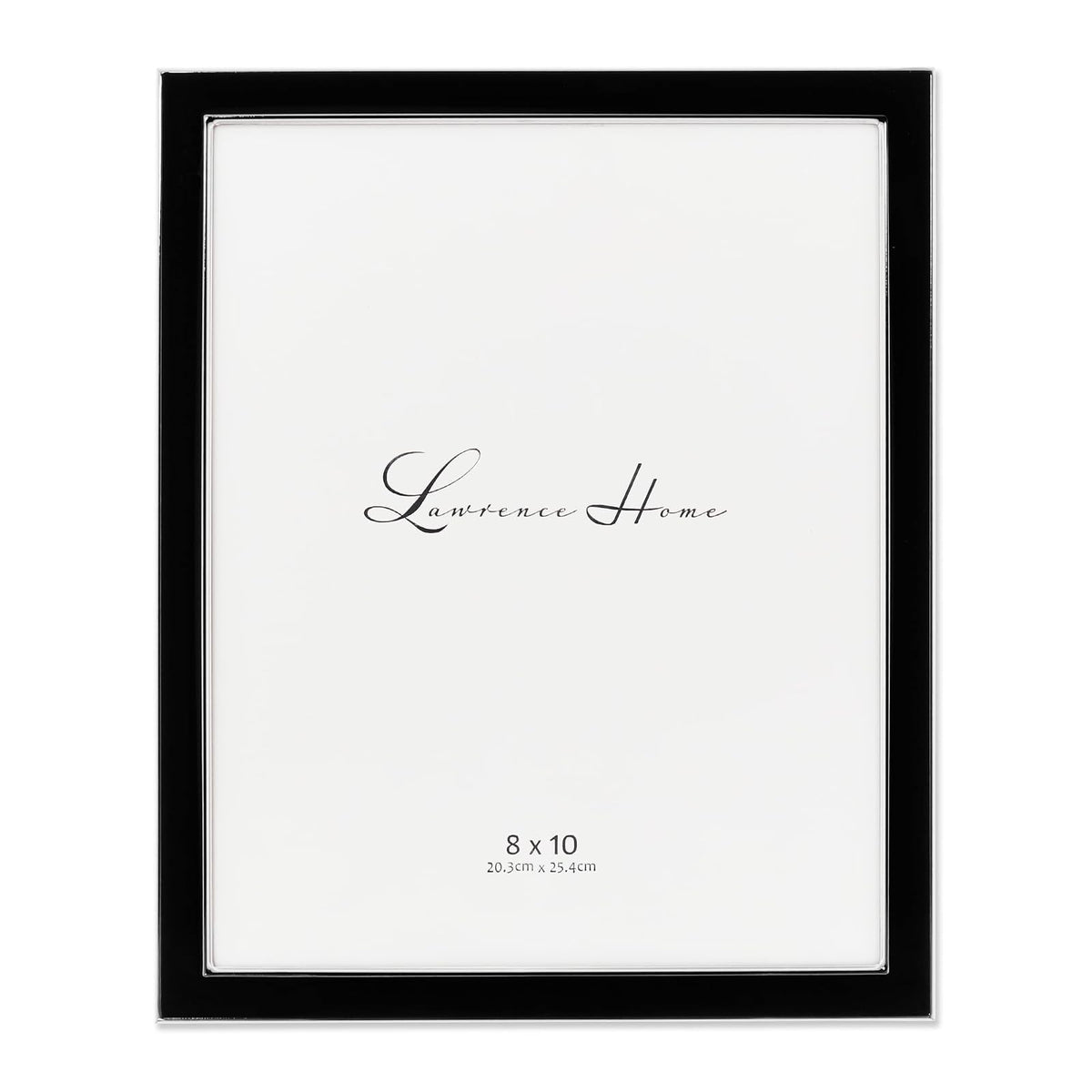 Lawrence Frames Marco de Fotos Metal con Esmalte Blanco - Negro - 20.32 x 25.4 cm (8x10 pulg.)