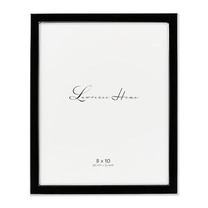 Lawrence Frames Marco de Fotos Metal con Esmalte Blanco - Negro - 20.32 x 25.4 cm (8x10 pulg.)