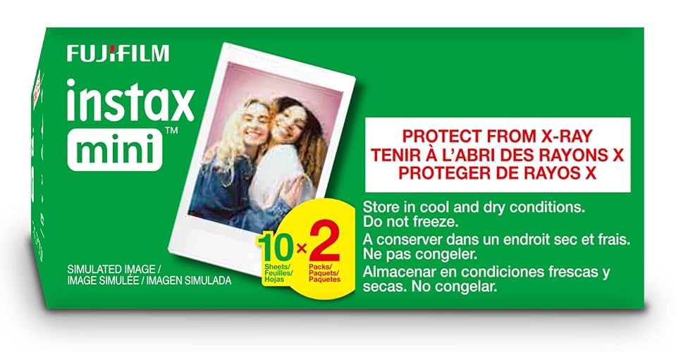 Fujifilm INSTAX Mini Instant - Película para todas las Mini cámaras Instax, Blanco