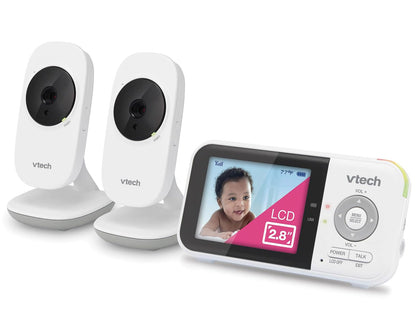 VTech VM923 Monitor de Video para Bebé, Pan & Tilt, 19 Horas de Batería - 2 cámaras fijas de 2.8 pulgadas