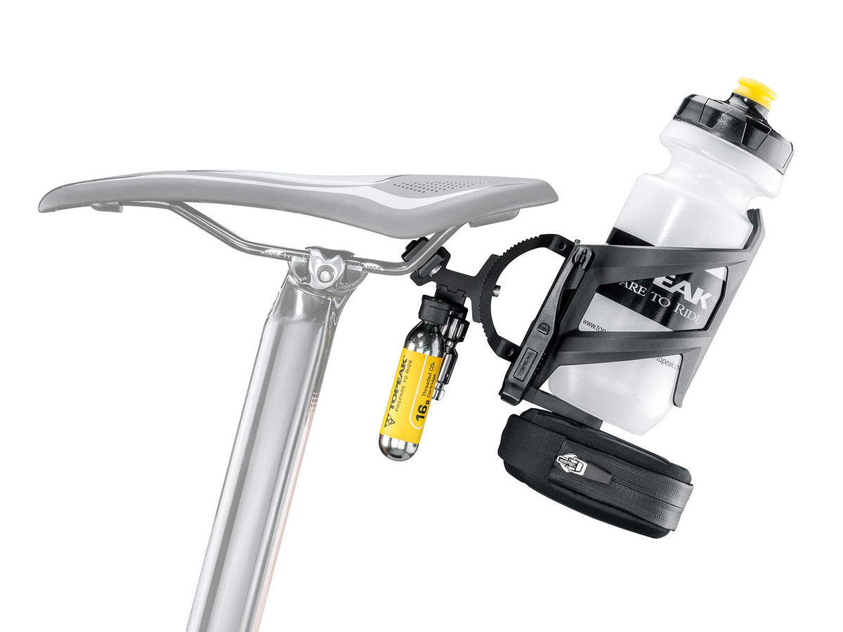 Topeak Tri-Cage para Bicicleta con palancas de neumáticos integradas, Color Negro, 5.8 x 9 x 3.2 Pulgadas / 5.8 x 3.5 x 3.2 Pulgadas