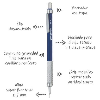 Pentel de México PG517BP Graphgear Portaminas Profesionales para Dibujo, Blíster 1 pieza, pack of/paquete de 1