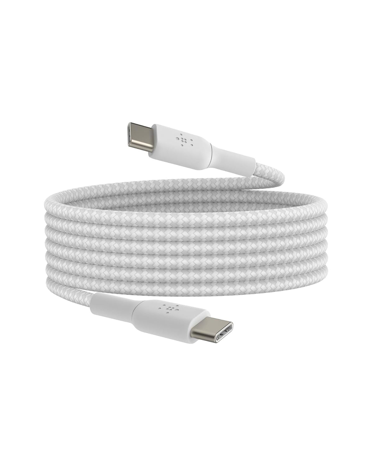 Belkin BoostCharge cable de fibra óptica USB C a USB-C para iPhone 16, iPhone 16 Pro, iPhone 16 Pro Max, Galaxy S25, S24, Galaxy Note, Pixel 9 y 8, iPad Pro, Nintendo Switch 2 & More - Blanco