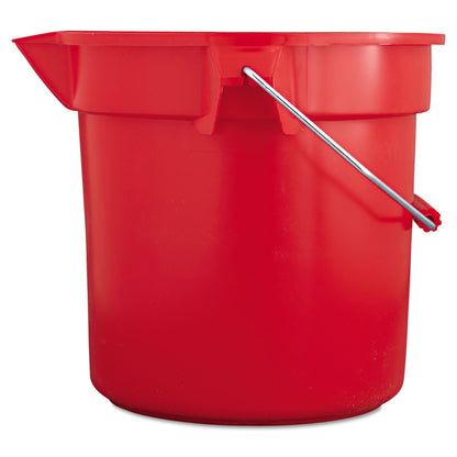 Rubbermaid Commercial Brute Round Bucket, 14 Quart, Red, FG261400RED