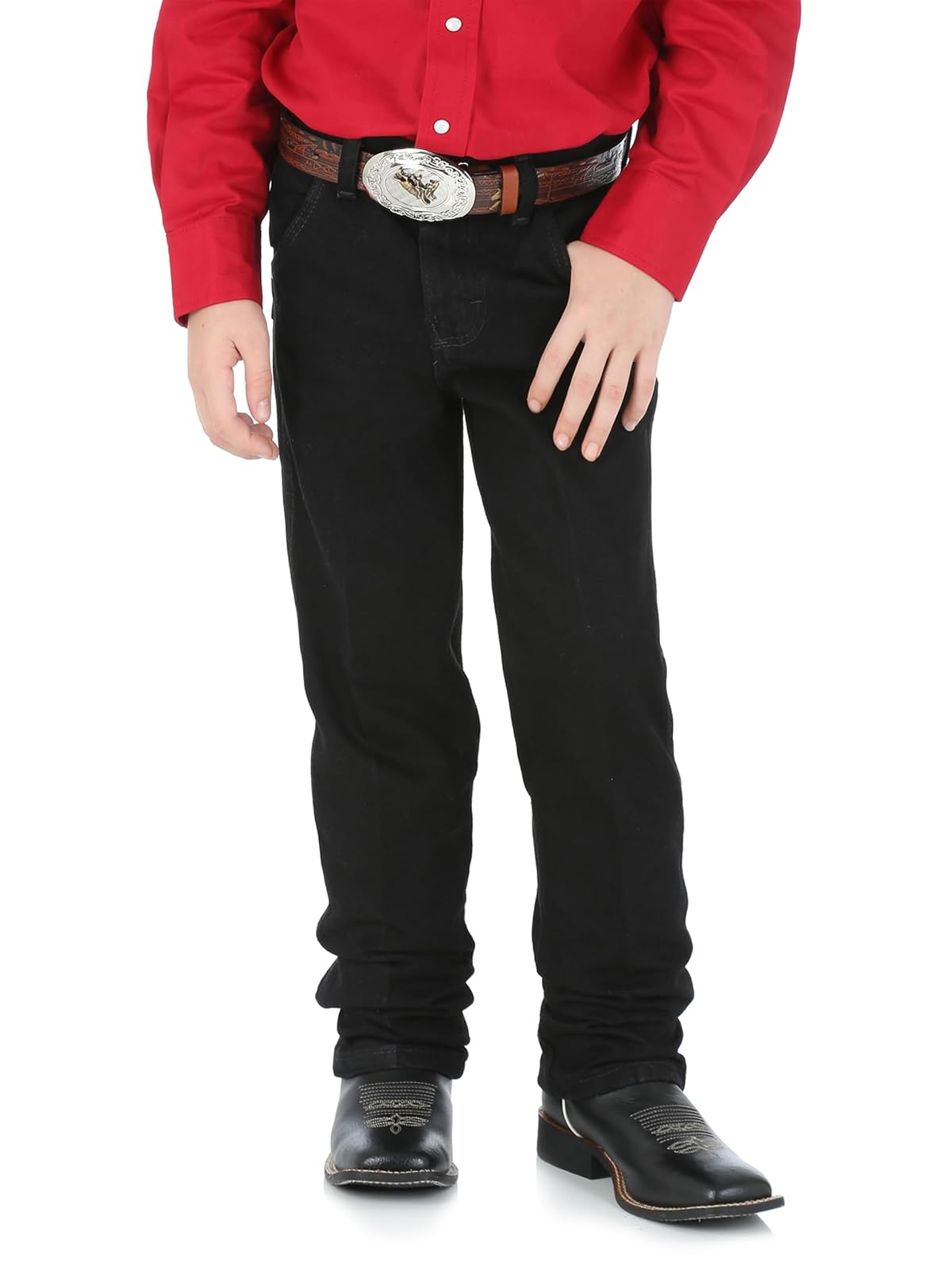 Wrangler 13MWZ Pantalón de Mezclilla Cowboy Cut para Niño - 7 - Negro