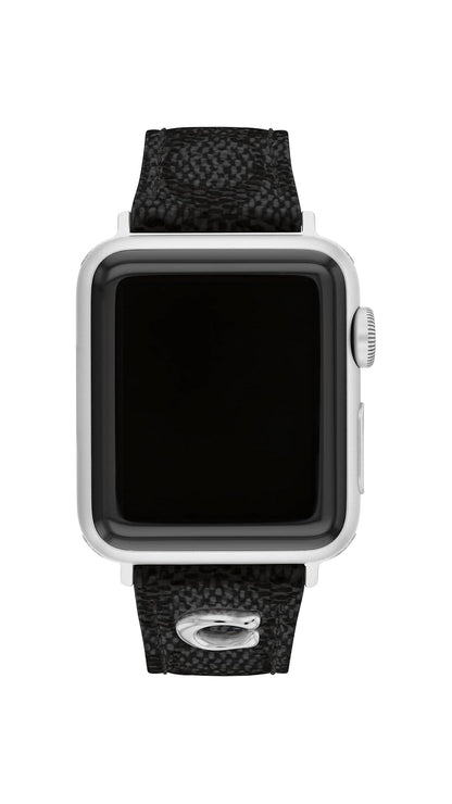 Coach Correa para Apple Watch, compatible con Apple Watch de 38 mm, 40 mm, 41 mm, correa intercambiable con estilo distintivo para un aspecto personalizado