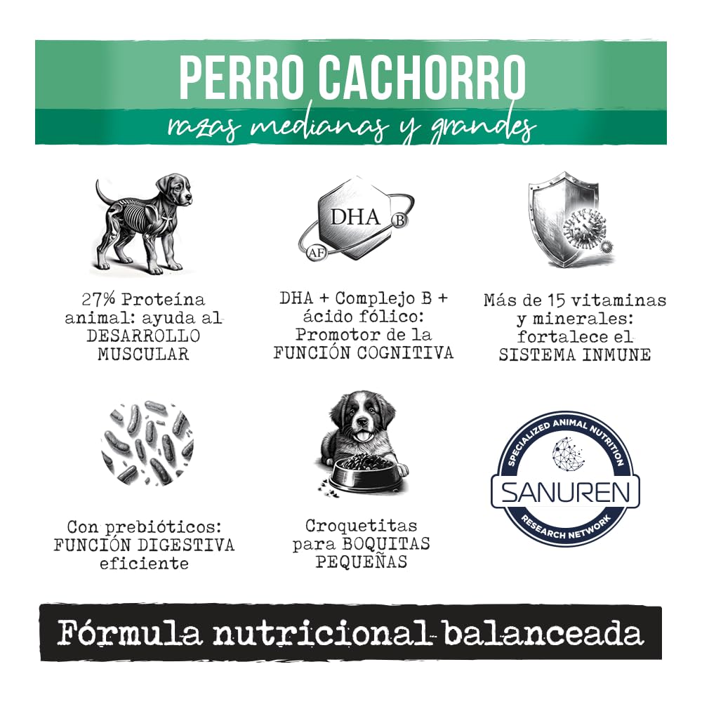 Prime Care Alimento para Perros Cachorros Razas Medianas y Grandes 4 Kg