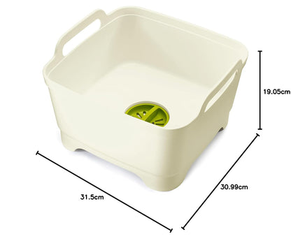 Joseph 85055 Joseph - Bandeja de lavado y desagüe de plástico, Blanco, 30 × 31 × 20 cm