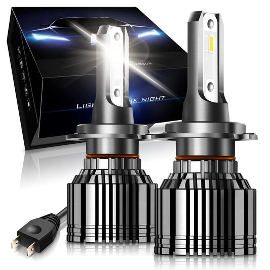 NUVISION LIGHTING Par de bombillas H7 de 10000 lúmenes, 60 W, faros LED delgados, luces antiniebla, luces altas/bajas, kit HID de conversión con ventilador (NVL-CFS-H7)