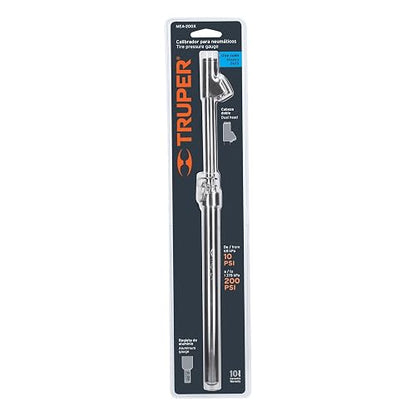Truper MEA-200X, Medidor de aire, 200 lbs, cabeza doble