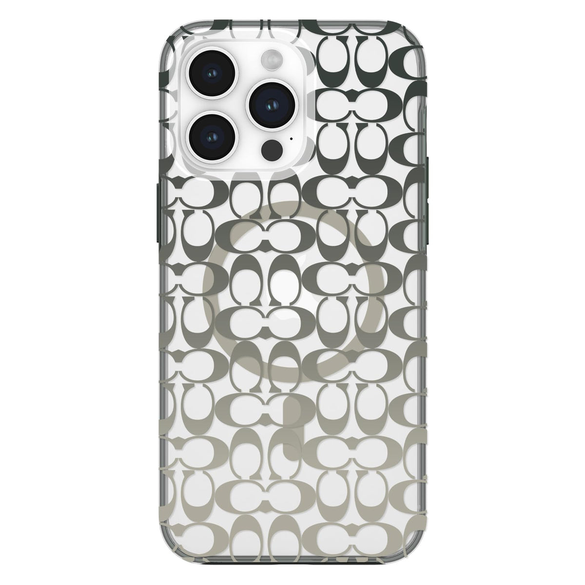 Coach - Funda para iPhone 14 Pro MAX, Compatible con MagSafe - Signature Ombre Deep Forest