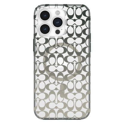 Coach - Funda para iPhone 14 Pro MAX, Compatible con MagSafe - Signature Ombre Deep Forest