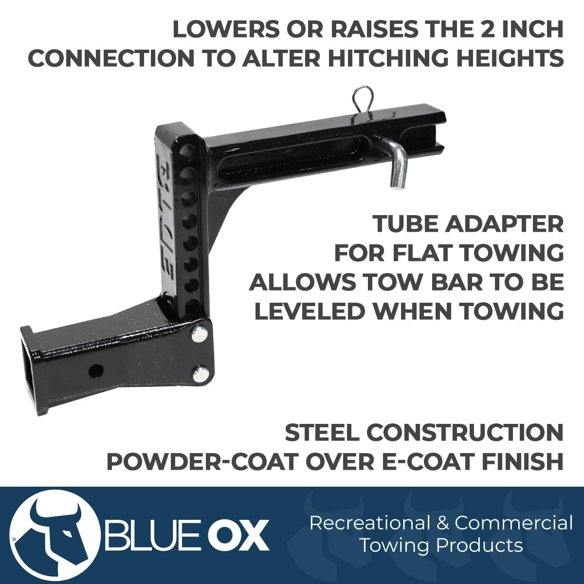 Blue Ox BX88340 Receptor de elevación/caída, Negro