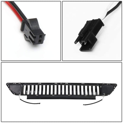 DNA MOTORING Parrilla Delantera Inferior con LED DRL para Ford Mustang 2015-2017, Negro, GRF-LB-FM15-T1Z-FL