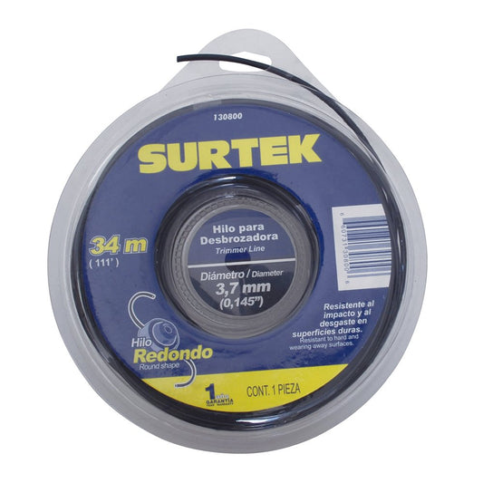 Surtek 130800 Nailon para desbrozadora doble blíster, 3.7 mm x 34 m