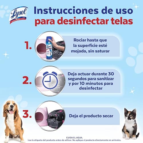 Lysol® Pet Solutions Spray Desinfectante Antibacterial para Superficies y eliminador de olores 425 g