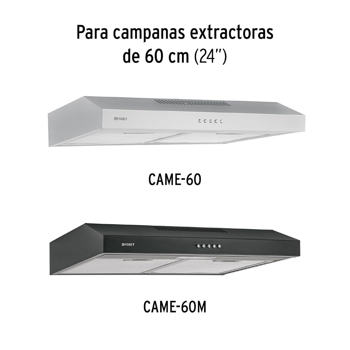 Foset FILM-C60, Juego de 2 filtros de aluminio para campana CAME-60