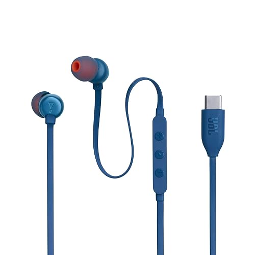 JBL Tune 310C Audífonos con Mic/Control USB-C, Drivers de 9mm, Cable Antienredos - Azul